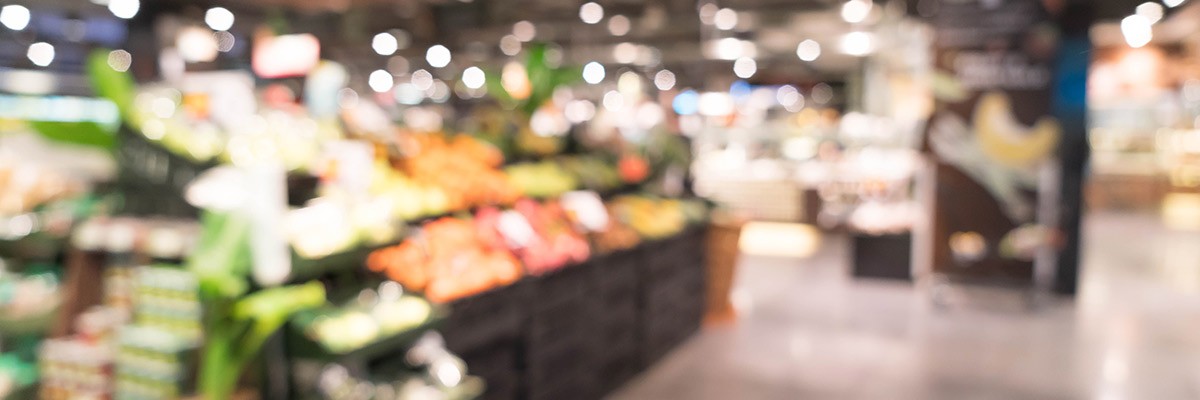Blur image of grocery store