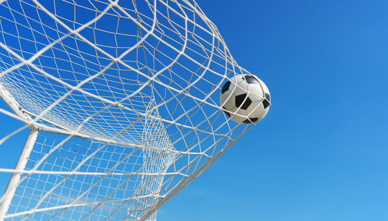 LAFC Cuts Collaboration Silos With Google Workspace Migration Soccer ball in goal.