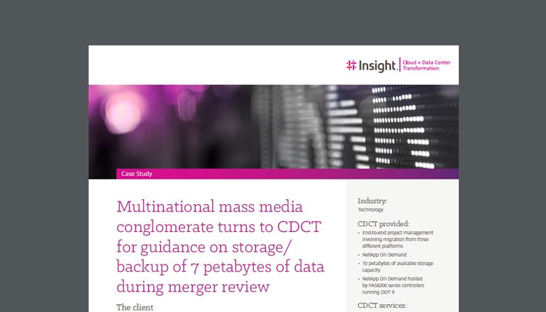 Media Conglomerate Supports Merger With 7 Petabyte Storage and Backup Solution cover