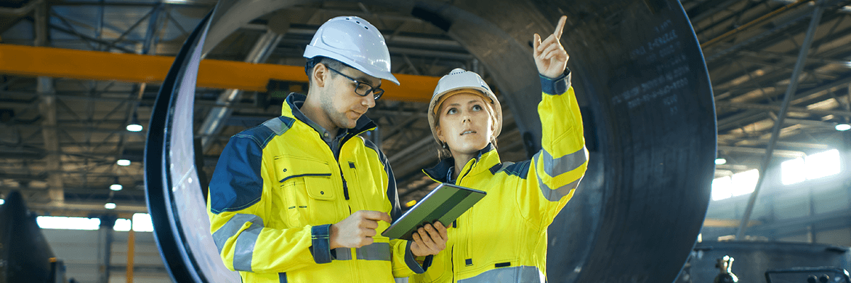 An engineering personnel watch in monitors work of the equipment.