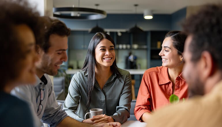 People working together in a meeting