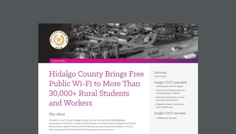 Hidalgo County Brings Free Public Wi-Fi to More Than 30,000 Rural Students and Workers Thumbnail of case study available to download below