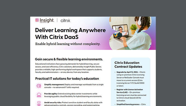 Deliver Learning Anywhere With Citrix DaaS Thumbnail of asset available to download below