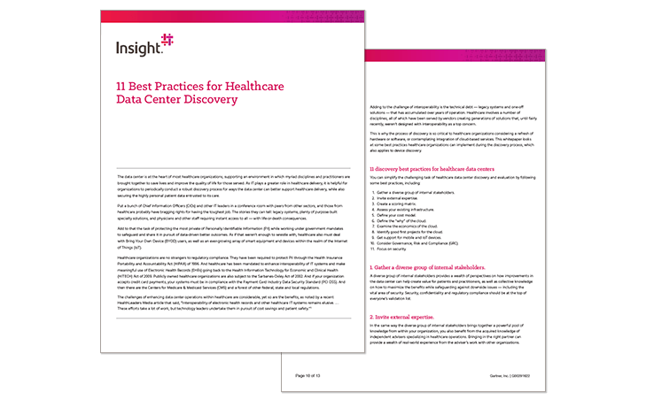 11 Best Practieces for Healthcare Data Center Discovery Whitepaper available to download