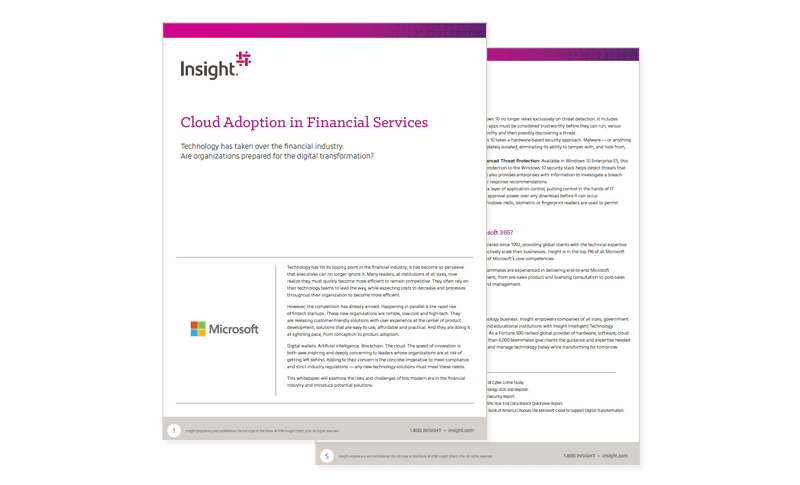 Cloud Adoption in Financial Services whitepaper cover