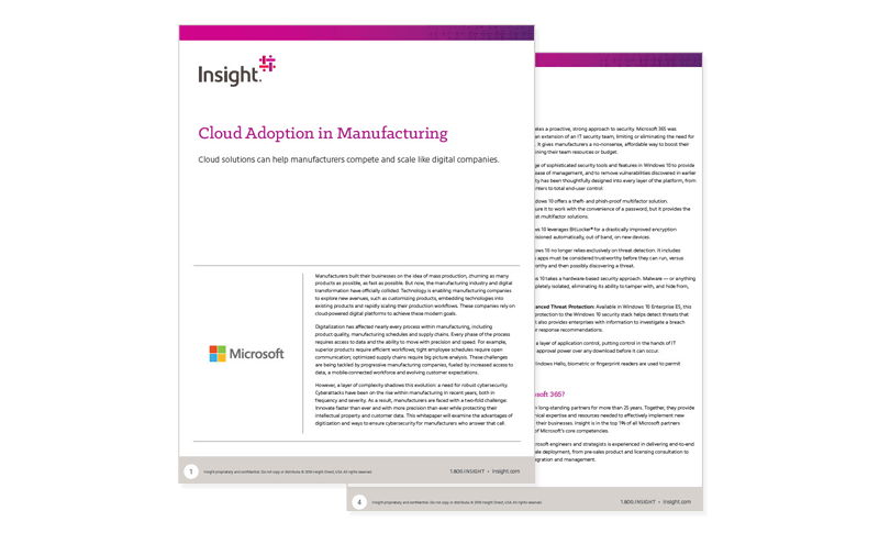 Cloud Adoption in Manufacturing whitepaper cover