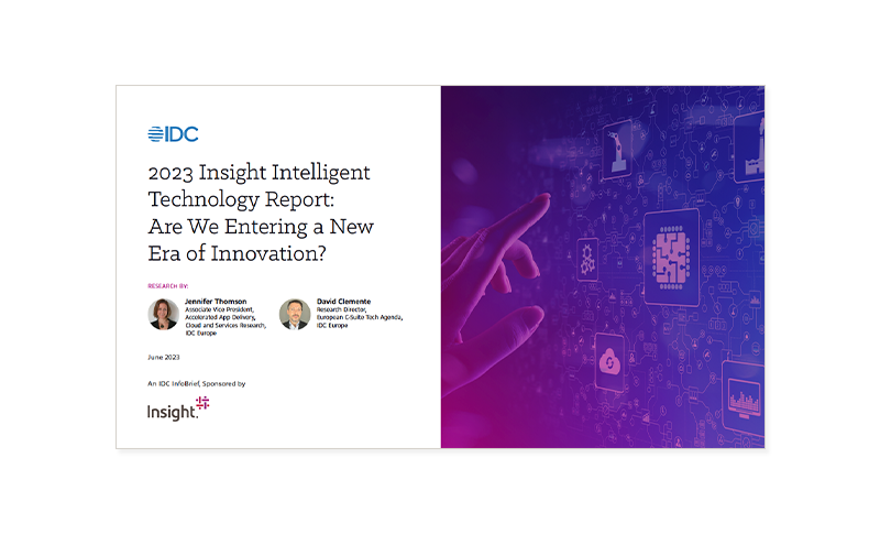 2023 Insight Intelligent Technology Report: Are We in a New Era of Innovation? Thumbnail for Insight Intelligent Technology Report available to download by using the form