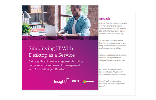 Cover of simplifying IT with desktop as a service ebook