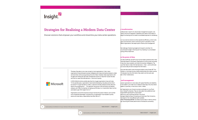 Strategies for Realizing a Modern Data Center Strategies for Realizing a Modern Data Center cover