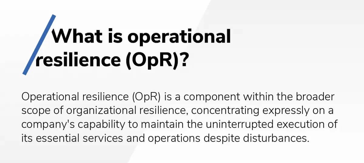 What is operational resilience chart