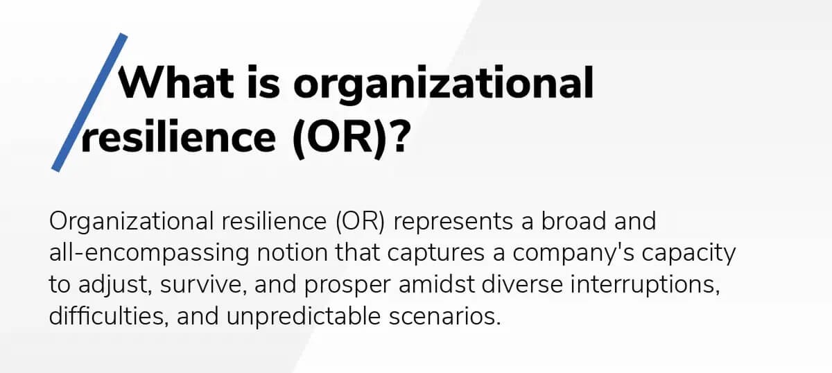 What is organizational resilience chart