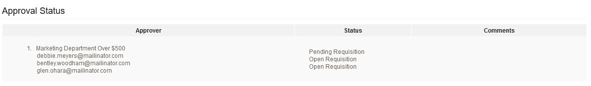 Screenshot of insight procurement platform in pending stage