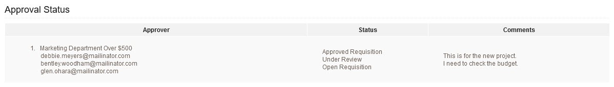 Screenshot of insight procurement platform in review stage