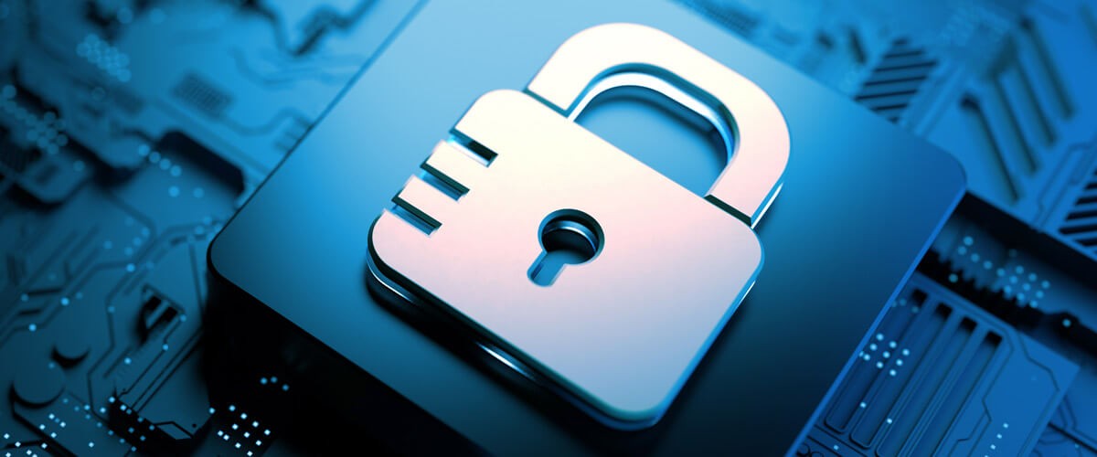 Security lock on computer motherboard. HP Security