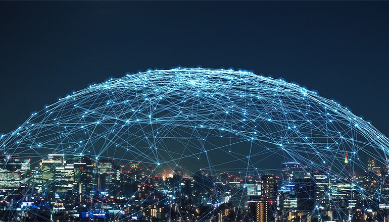 Smart cities, smart city initiatives, smart city technology concept