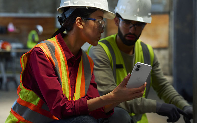 Man texting on phone