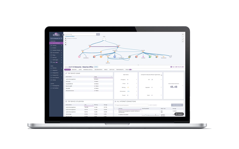 Auvik preview on laptop