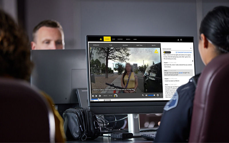 Professional using desktop