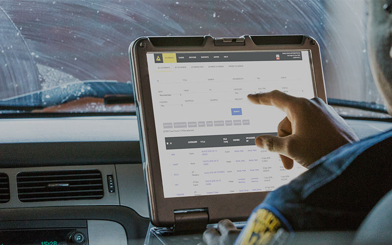 Professional using tablet