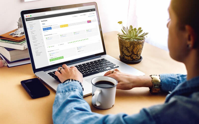 Female using Cloudistics solutioon