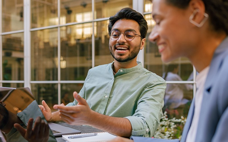 Professionals collaborating