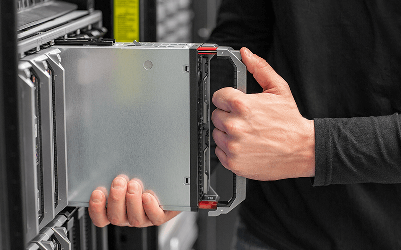 Person inserting the memory