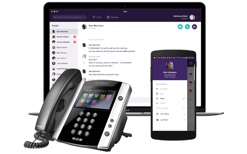 Fuze solutions displayed on multiple technology platforms