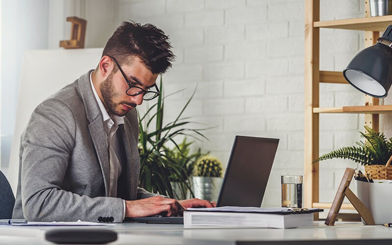 Man working from home