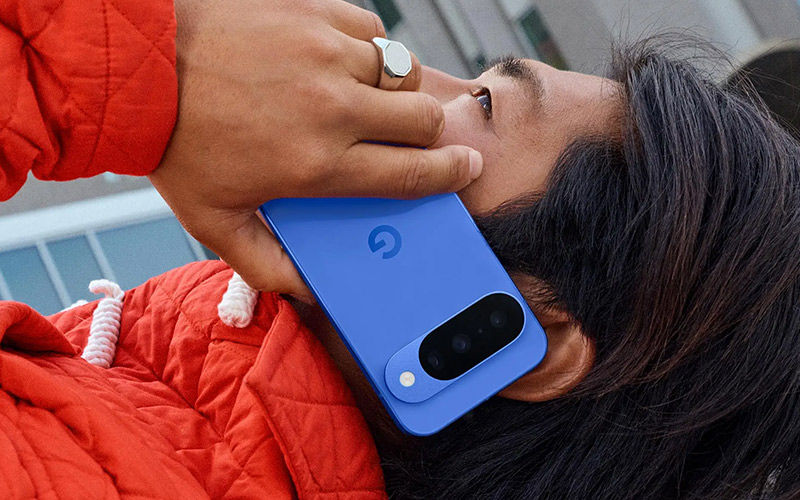 Man on a call using a Pixel phone