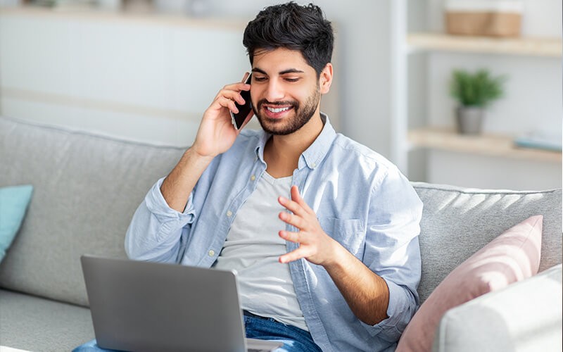 Random password generator Business man working on laptop