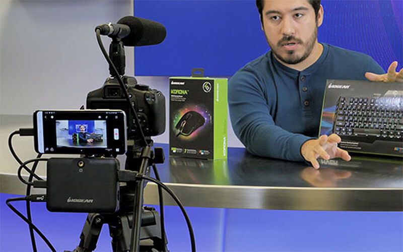 Man streaming using IOGear