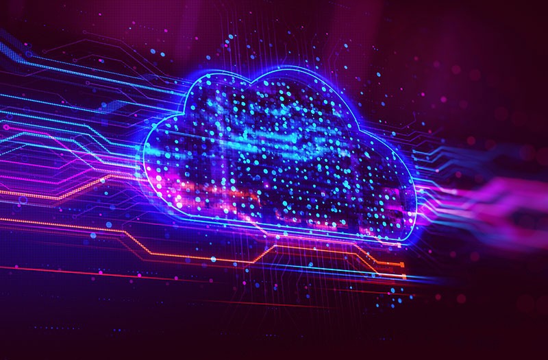 Woman working on tablet