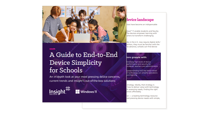 A Guide to End-toEnd Device Simplicity for Schools ebook cover