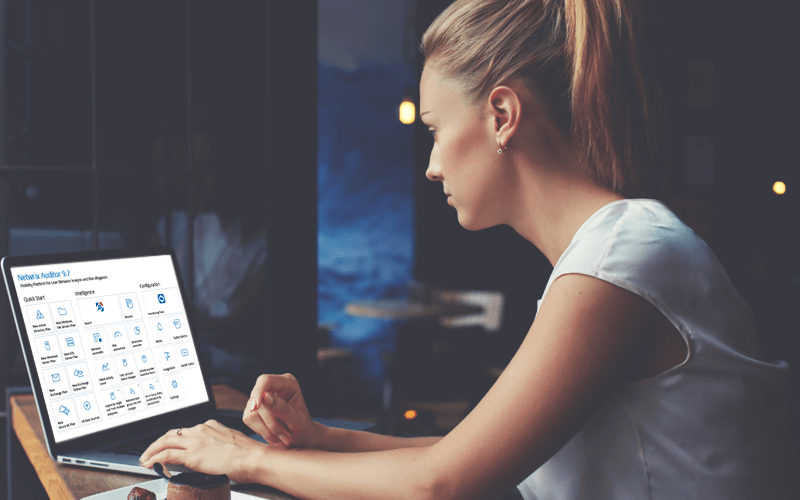 Lifestyle female user showing Netwrix Auditor