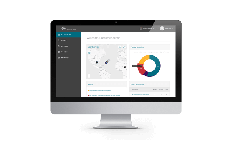 SafeCase management tools SafeCase management tool displayed on monitor