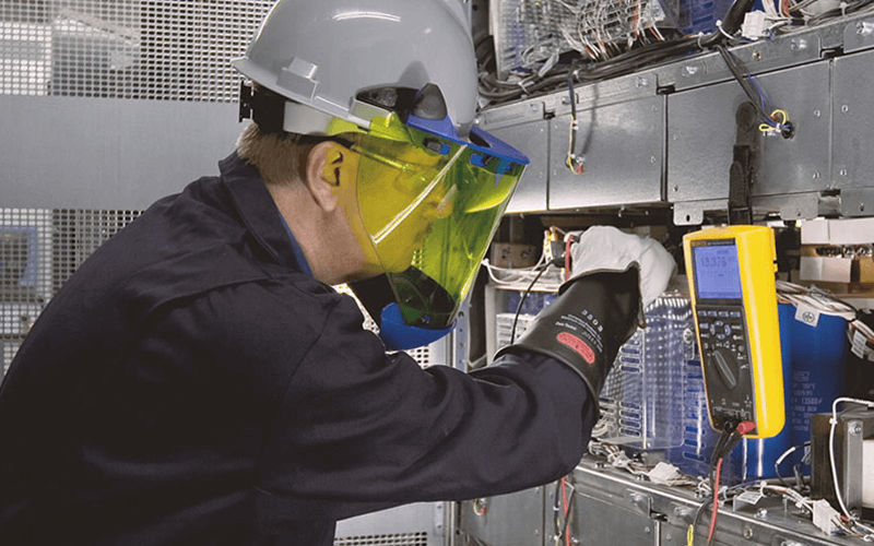 Man checking the UPS unit