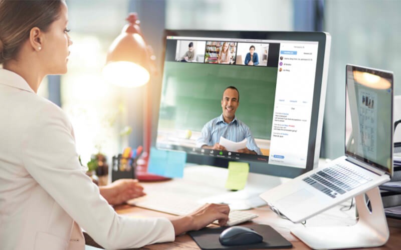 Woman having a meeting