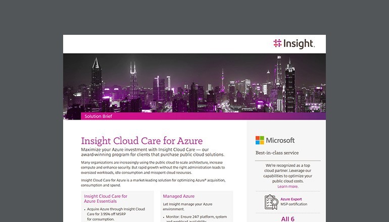InsightCloud Care for Azure InsightCloud Care for Azure